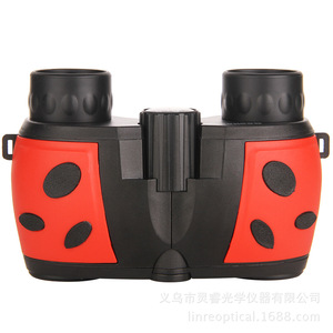 Ladybug Toy Binoculars 8x22 Manual Focus Plastic Outdoor Telescope For Children Student Use Red B454 - Product Image 1