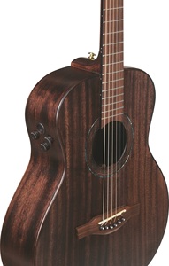 EKO GUITARS-pour MARCO POLO MM, HQ Electrified All-Solid Travel Guitar, Fishman Flex Blend System, Travel Shape, Acajou Top - Product Image 4