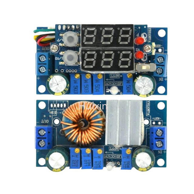 Hot 5A MPPT Solar Panel Controller DC-DC Step-down CC/CV Charging Module With Blue Display LED Regulator Controllers