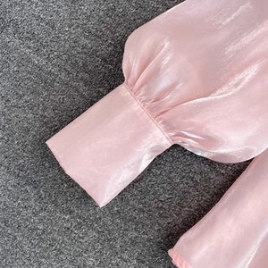 Một kích thước Loose BOW TIE gắn đầu phong cách Pháp Áo sơ mi với tay áo dài và một đầu phong cách - Product Image 4