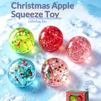 Grensoverschrijdende Kerst Groene Appel Squishy Slow-Rebound Molasses Candy Peace Apple Knijp Stressverlichter Thermoplastisch Rubber