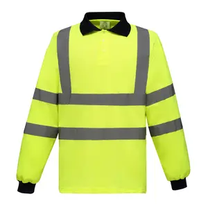 Camisa de trabajo reflectante para hombre y mujer, uniforme de trabajo de alta calidad, transpirable y largo