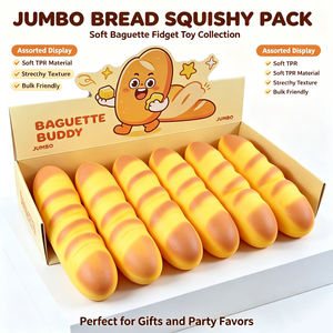 Vendita all'Ingrosso di Giocattoli Squishy Realistici in TPR a Forma di <span class=keywords><strong>Baguette</strong></span>, Colore Marrone Dorato Intenso, per Premi in Classe - Halloween, Compleanno, Festa di Natale - Product Image 2