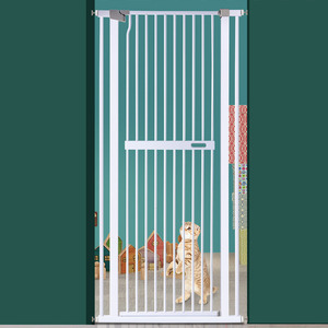 Barrière de sécurité rétractable <span class=keywords><strong>extra</strong></span> haute en acier inoxydable pour animaux de compagnie et enfants - Protection bébé - Étiquette personnalisée - Product Image 3