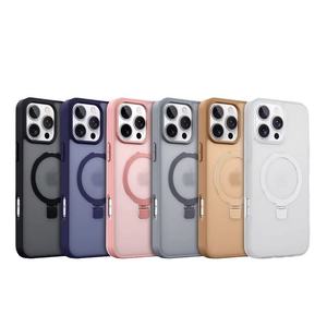 Lujo 2,5mm Pc mate a prueba de golpes <span class=keywords><strong>funda</strong></span> de teléfono móvil para <span class=keywords><strong>Apple</strong></span> Fundas <span class=keywords><strong>iPhone</strong></span> 15 Pro Max 16 <span class=keywords><strong>13</strong></span> 17 soporte fuerte imán contraportada - Product Image 3