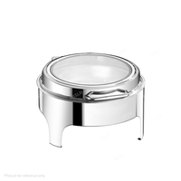 Plat de service en acier inoxydable facile à nettoyer, chauffe-plat de buffet, support à combustible, bac à eau amovible, pour traiteur et événements, 6L