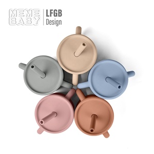 Gobelet à bec verseur en silicone pliable pour bébé, sans BPA, de qualité alimentaire, avec couvercle et poignée, très vendu - Product Image 6