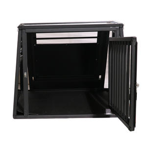 <span class=keywords><strong>Cage</strong></span> pour chien <span class=keywords><strong>Cage</strong></span> de transport pour animaux de compagnie en aluminium à double porte <span class=keywords><strong>Style</strong></span> simple en métal sûr pour les voyages temporaires Confort de votre chien bien-aimé - Product Image 2