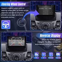 Android Auto MP3-Player GPS 2 32 GB Aux-In FM-Empfänger Stereo-Player Rückfahr kamera Autoradio für Ford Fiesta 2009-2014