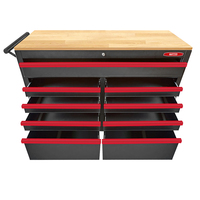 Banc de travail en acier laminé à froid robuste GATmatic, armoire à outils, plan de travail en bois, rangement d'atelier sur roulettes, OEM/ODM personnalisable