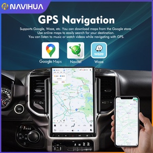 Navihua 14.4 Inch Multimedia Player GPS Navigation for Dodge RAM 2019-2022 Wireless Carplay Car Radio Android 13 Auto <b>Stereo</b> - Product Image 4