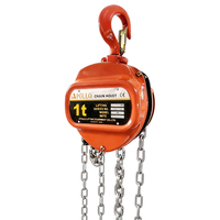 Polipasto Manual de Cadena de 1 Tonelada (1000 kg), Elevación de 3 m, Engranaje Cerrado, Larga Vida Útil para Minería y Construcción