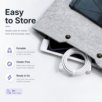 En stock, câble de charge rapide USB-C vers 8 broches de 2 m en silicone souple, cordon de synchronisation de données pour iPhone, iPad et appareils à 8 broches
