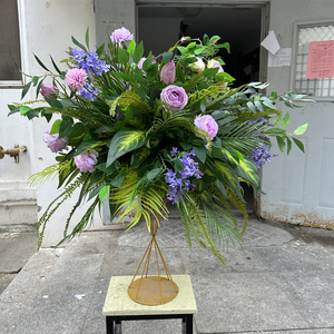 Ifg rừng phong cách centerpieces lụa tăng cây xanh hoa nhân tạo bóng cho đám cưới - Product Image 3