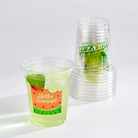 Gobelets en plastique PET jetables 4oz 7oz 8oz 9oz 10oz avec couvercles, logo personnalisé imprimé pour café, dessert, yaourt, bar, boissons