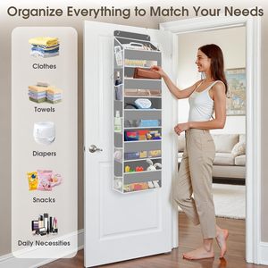 Over The Door Organizer 15 Pockets Clear Window Hanging <b>Storage</b> <b>For</b> <b>Kitchen</b> Bathroom Bedroom Closet Laundry - Product Image 6
