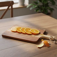 Planche à servir en bois d'acacia pour fromage et pain avec poignée, épaisseur 1,5 cm, anti-moisissure, durable et écologique, prix de gros