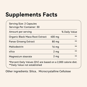 ODM Hot Sales Peruanische Maca-Wurzel kapseln 400mg-Schwarz/Rot/Gelb Maca <span class=keywords><strong>Supplement</strong></span> (Custom Private Label) - Product Image 3
