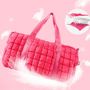 Bolsa de Viaje Deportiva Informal, Duradera, Ligera, con Cierre, de Gran Capacidad, para Gimnasio, Fin de Semana, Avión, para Mujer - Product Image 1