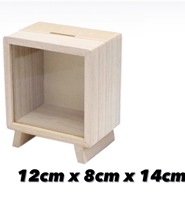 Vente en gros de tirelires en verre transparent de qualité supérieure pour enfants, tirelires en bois pour billets et pièces de monnaie pour enfants