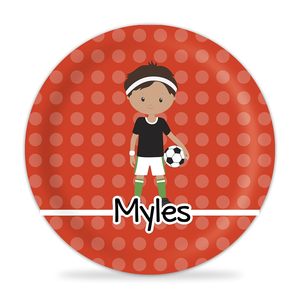2026 FIFA bán buôn tùy chỉnh bóng đá cậu bé in melamine ăn tối tấm-không thể phá vỡ tấm cho trẻ em sinh nhật Đảng Bộ đồ ăn - Product Image 3