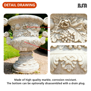 Vaso da fiori in marmo grande <span class=keywords><strong>giardino</strong></span> per <span class=keywords><strong>giardino</strong></span>, - Product Image 3