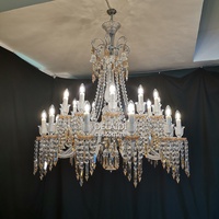 Lustre de cristal pour hôtel, luminaires suspendus en cristal pour salon, lustre de luxe en cristal
