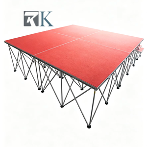 Plateforme de scène portable antidérapante en aluminium pour événements musicaux, facile à installer, utilisable en intérieur et en extérieur - Product Image 1