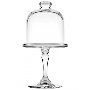 Alzata <span class=keywords><strong>per</strong></span> <span class=keywords><strong>Torte</strong></span> <span class=keywords><strong>in</strong></span> <span class=keywords><strong>Vetro</strong></span> Trasparente con Piedistallo, Cupola Rotonda <span class=keywords><strong>per</strong></span> Decorazione Casa - Product Image 1