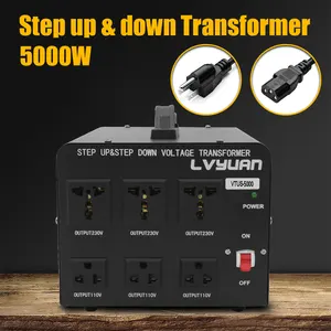 LVYUAN 5000W 전기 제어 변압기 변환기 스텝 업 전력 변압기 가격 230V 220V 110V 스텝 다운 변압기