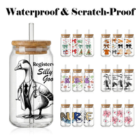 Décalcomanie DTF UV Écologique pour Gobelet, Motif Meme Médical 'Silly Goose Funny Nurse', pour Verre Libbey 16oz, Lot Mixte Prêt à Expédier