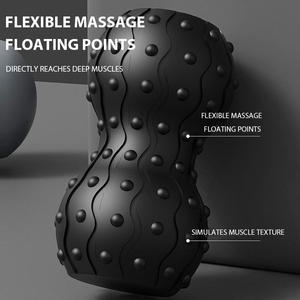 Masajeador de cuello de vibración eléctrico portátil de silicona de alta calidad adecuado para todas las partes del cuerpo Bola de masaje doble de maní - Product Image 4