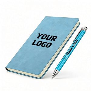 Promo Gift Custom Printing Logo PU Leather Soft Cover Business Notebook - Product Image 1