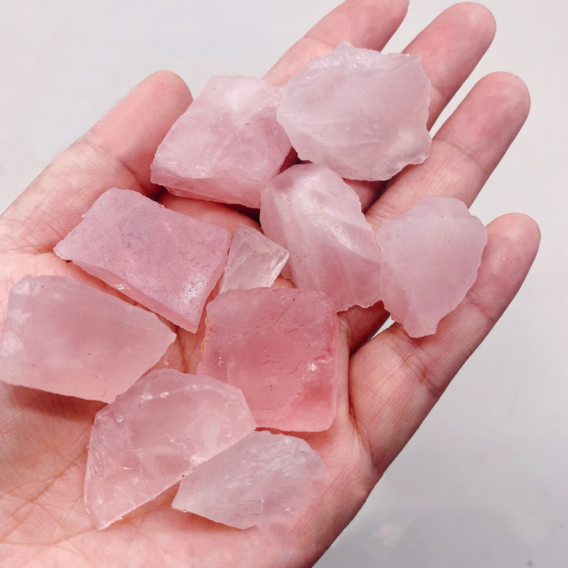 Éraflures de cristal rose