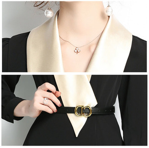 Robe <span class=keywords><strong>noire</strong></span> vintage Hepburn élégante à grande jupe évasée, col en V, manches longues, <span class=keywords><strong>ceinture</strong></span> à la taille, longueur midi, imprimé numérique tissé, lavable, boutonnée - Product Image 6