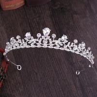 Accessoire de Cheveux : Couronne en Alliage sertie de Diamants, Coiffe Nuptiale de Mariage, Couronne de Princesse