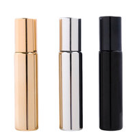 Bouteille à rouler liquide cosmétique dorée de 5ml 10ml Bouteille à rouleau de parfum Bouteilles en verre sérigraphiées avec bouchon à vis Emballage vide