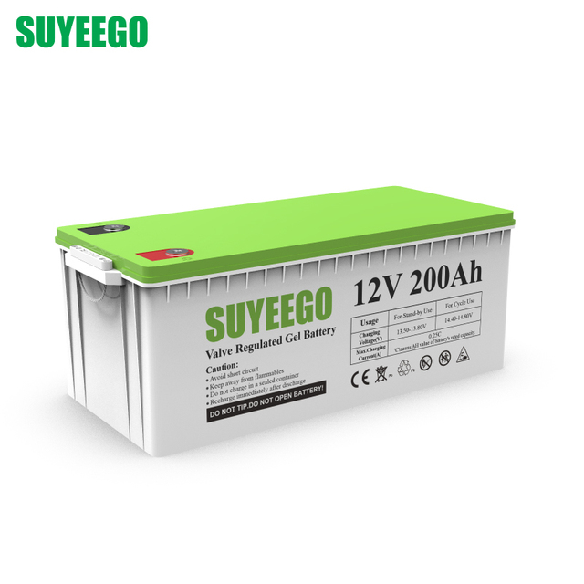 SUYEEGO Solar Gel Battery 12v 200ah 150ah 100ah Deep Cycle Storage Batterie Gel Solaire Lead Acid Batteries