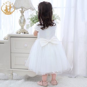 Agile 2025 Appliques a maniche a sbuffo in pizzo Tulle abiti da sposa per ragazze e ragazze da cerimonia per bambini abiti da comunione bianchi per bambini - Product Image 6