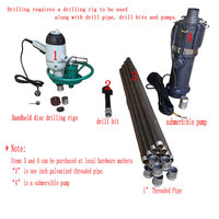Nouvelle foreuse portative manuelle de 2 kW facile à utiliser pour puits d'eau - Petite machine de forage manuelle pour puits d'eau