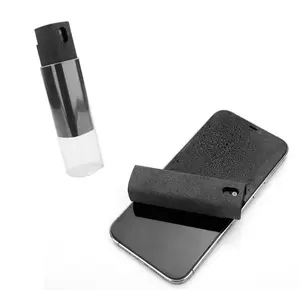 10ml Portable Rectangle Shape Microfiber Anti Dust Mobile Phone Screen Cleaner Spray Cleaner Wipe Bottle