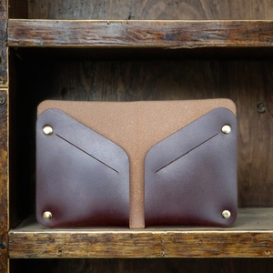 Portefeuille court en cuir véritable vintage antivol Boshiho Slim avec fermeture à rabat, imperméable, grande capacité pour le bureau - Product Image 5