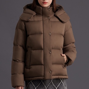 Nouvelle veste matelassée Boying pour <span class=keywords><strong>femme</strong></span> en duvet de canard blanc, épaisse, chaude, à capuche, coupe ample, coupe-vent, écologique pour l'<span class=keywords><strong>hiver</strong></span> - Product Image 4