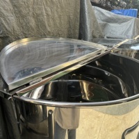 Réservoir de stockage d'eau en acier inoxydable avec couvercle, valve papillon, poignée de décharge, ouvert, huile, capacité de stockage l 200l 1000l 5000l
