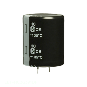Condensateur à montage traversant EET-HC2G391DF, canal fabricant, 390 µF, 20 %, 400 V, SNAP TH - Product Image 1