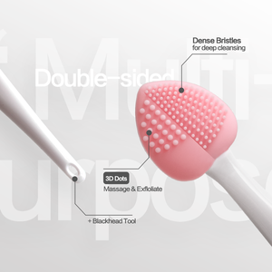 Nouveau Fasion Single Mini Vegan en forme de coeur Silicone épurateur Double tête outil nez points noirs nettoyage exfoliant lèvre gommage <span class=keywords><strong>brosse</strong></span> - Product Image 5