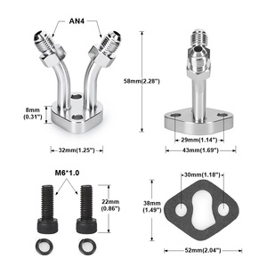 หน้าแปลนเทอร์โบชาร์จเจอร์ AN4 58 มม. สำหรับโตโยต้า CT9 CT12 CT20 CT26 อะไหล่ทดแทน - Product Image 1
