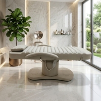 Fauteuil de Podologie Électrique Chauffant de Luxe pour Salon de Spa, Table de Massage Esthétique pour Soins du Visage et Extensions de Cils