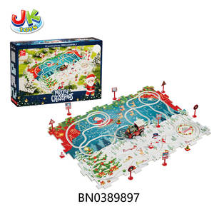Juguete de Coche Eléctrico Navideño Jacko Toys, Juguete Educativo con Pista de Rompecabezas, Juego de Rieles de Plástico para Niños - Product Image 1