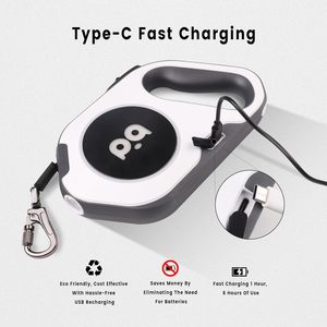 Guinzaglio a LED retrattile per cani con ricarica di tipo C - Product Image 5